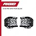 RIGID INDUSTRIES D-SS PRO Side Shooter LED Light (Spot) Pair Black, Mount, Black Housing