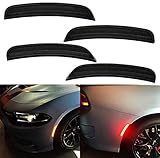 Smoked LED Side Marker Light for Dodge Charger 2015 2016 2017 2018 2019 2020 Smoked Lens Front &...
