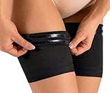sesto senso Oberschenkelbänder Sexy Elastische Anti-reibung mit 4 Silikonstreifen Glatt Schwarz 55-60 S