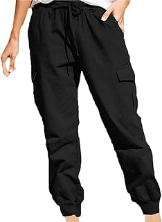 [UQQA] ジョガー カーゴパンツ レディース ウエストゴム 【美脚効果】 ボトムス すっきり ロングシーズン ポケット スポーティー