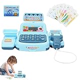 Spielkasse für Kinder | Spielrechner Registrierkassen-Spielzeug-Set - Kleines Simulations-Supermarkt-Kassierer, als Spielspielzeug für Kinder, um frühe mathematische Fähigkeiten zu entwickeln Jayehoze