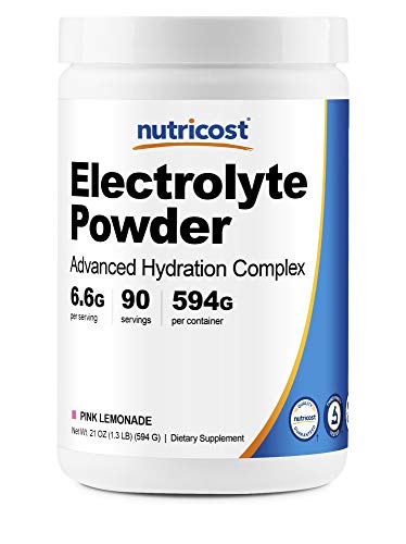 Nutricost Electrolyte Powder, Advanced Hydration Complex, 90 Servings (Pink Lemonade) - Non-GMO, Gluten Free