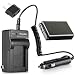 Battery + Charger for Kodak EasyShare Digital Camera P850 KLIC-5001 + car plug