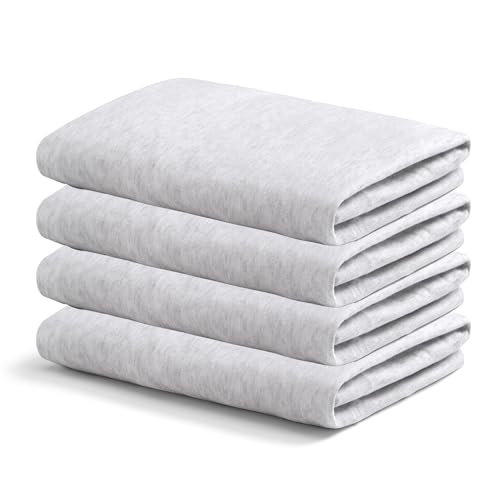 Delta Children Crib Sheet Set, 4 Pack, Soft and Breathable 100% Jersey Knit Fitted Sheet Set, Crib...