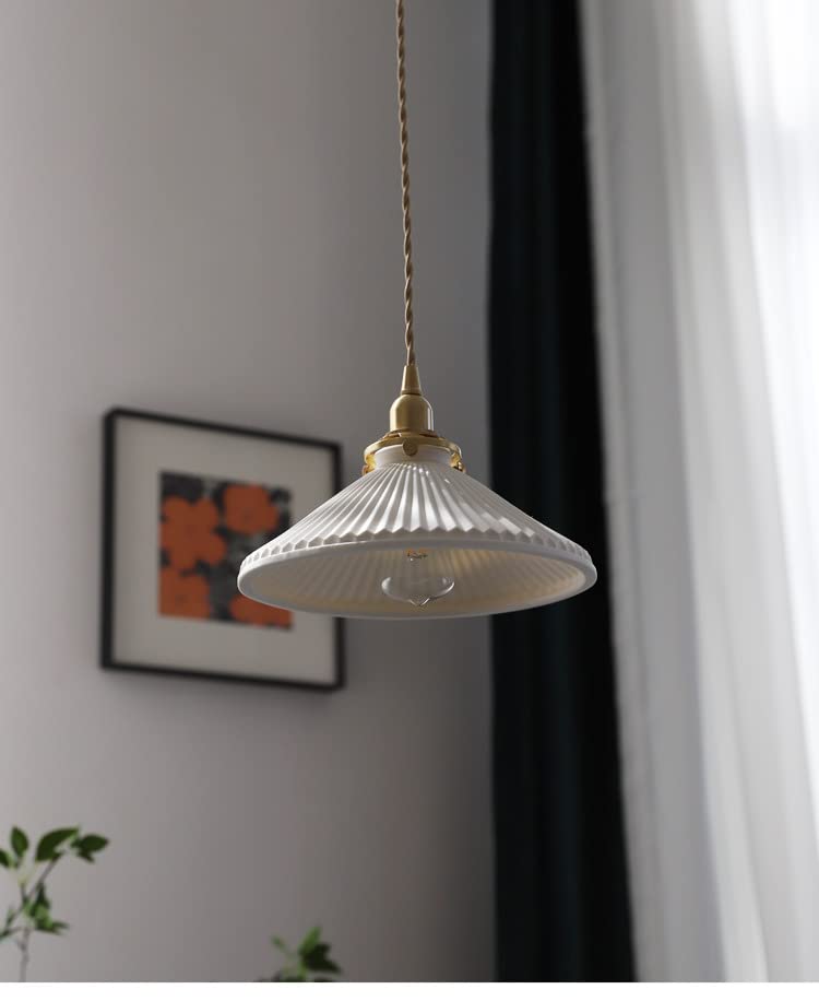 Lámpara de pantalla de cerámica E27 decorativa para restaurante y café 5