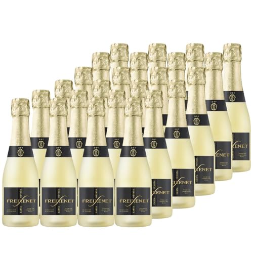 Freixenet Carta Dry (24 x 0,2 l) – Trockener Sparkling Wine aus Spanien mit Mirabellen-, Zitrus- und Blumennuancen, aus Macabeo und Chardonnay – Als Aperitif für unterwegs oder als Mini-Geschenk