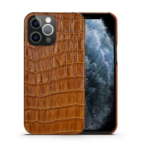 Coque rigide iPhone 12 avec rabat marron pour une protection élégante et une finition soignée