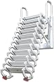 LYNMTPJ Alloy Attic Access Ladder Concertina Loft Ladder Alloy Attic Stairspull Down Attic Ladder Folding Ladder Indoor and Outdoor Telescoping Ladder (3.3)