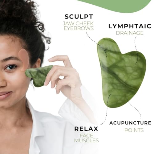 Image of Ice Roller,Face Stone Roller Massager with Gua Sha Jade Roller Stone and 3D Massager Roller Set Facial Combo For Skin Eye Body Ice Cube Roller Women Men Reusable (Pack of 1)