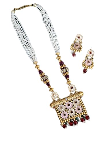 Juego de joyas chapadas en oro DMZ-2323 con cuentas y piedras de latón talla S