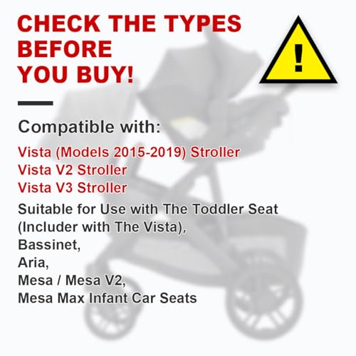Image of Upper Adapter Accessories Compatible with UPPAbaby Vista, Vista V2, Vista V3 Strollers /Bassinet, Toddler Sea, Infant Car Seats (Aria, Mesa V2, Mesa Max) - Not Compatible with Other Models