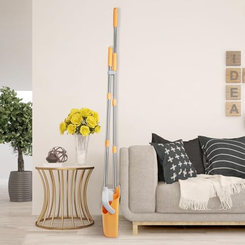 XXFLOWER Besen- und Kehrschaufel-Set, Kehrschaufel mit Besen-Kombination für Zuhause, schwere Staubbesen und Kehrschaufel, langer Griff, Kehrschaufel und Besen-Set für Küche, Büro, Tierhaare – Bild 8