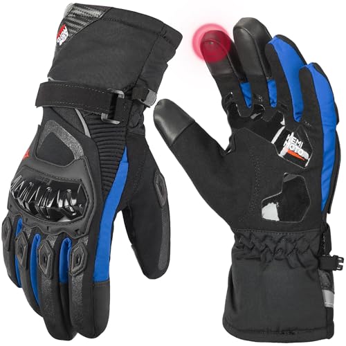 KEMIMOTO Winter Motorcycle Gloves with Touchscreen