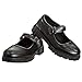 French Toast Girls Round Toe Ankle Strap Maryjane School Shoes - Mary Jane Chunky Platform Oxford Dress Shoe Pumps - Black (Size 3 Big Kid)