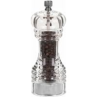 Macinapepe In Acrilico Regolabile - Meccanismo In Acciaio Inox - Design Compatto Da 5,5cm, Altezza 15cm
