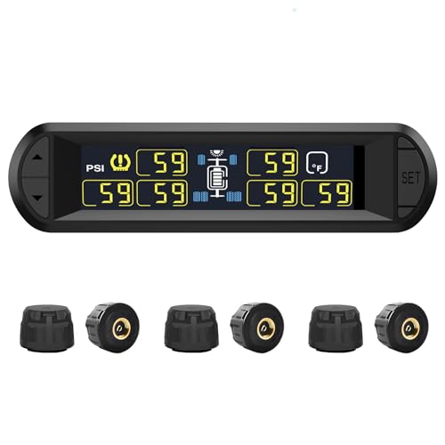 B-Qtech-Solar-Powered-Tire-Pressure-Monitoring-System-RV-TPMS-0199PSI-High-Brightness-for-Trailer-Travel-Motorhome-6-Sensors-5-Alarm-Modes-Pressure-Temperature-Real-time-Monitor-Alarm-System