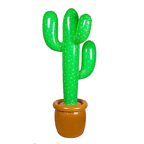Boland 54426 - Cactus gonfiabile, 86 cm, giocattolo d'acqua, decorazioni, addobbo per piscina, festa estiva e festa a tema.