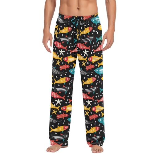 Pantalon de pyjama poisson homme style japonais vêtement de nuit doux