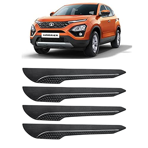 Image of AOSIS-Car Bumper Protector /Bumper Guard for Tata Harrier with Single Chrome Stripe (4-Pcs)