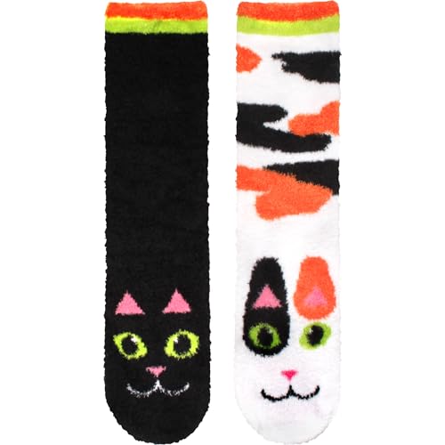 Image of BambooMN Super Soft Warm Cute Women's Animal Non-Slip Fuzzy Fluffy Crew Winter Home Socks