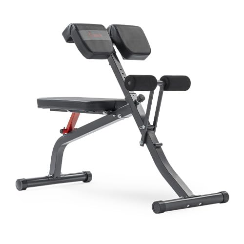 Image of Sunny Health & Fitness Multi-Function Roman Chair with Dip Station & Sit-Up Bench, Adjustable Heavy-Duty Strength Training Equipment for Glutes, Core & Lower Body Workouts, Hyperextension Machine for Home Gym