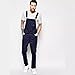 YSTHPED Men's White Denim Suspenders Overalls-White-Small