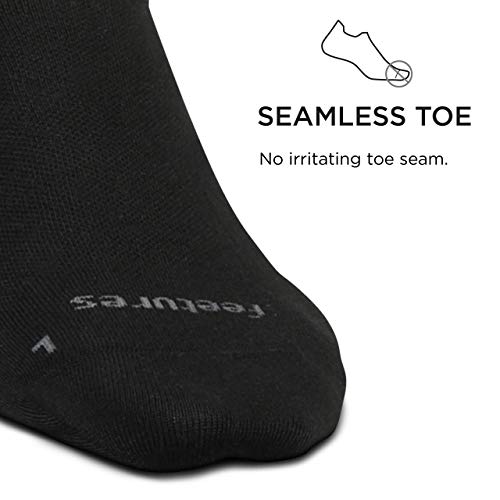 Feetures Everyday Ultra Light Cushion Invisible Sock for Women - Anti-Slip Sock Liner - Black, M (1 Pair)4