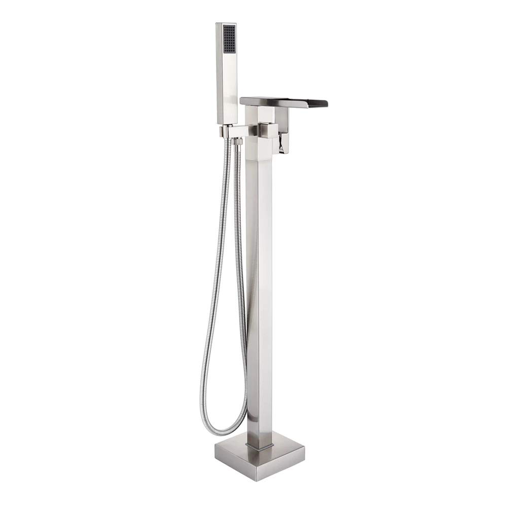 Robinet de remplissage de baignoire au sol cascade contre éclaboussures