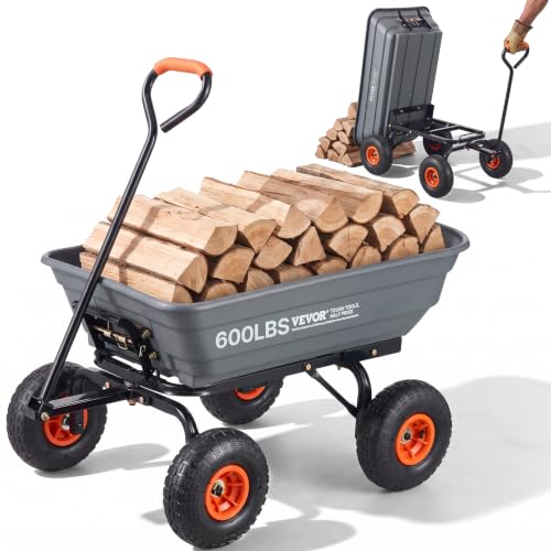 VEVOR 4 Cu.Ft Poly Garden Cart
