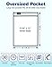 SUNEE 30 Packs Oversized Reusable Dry Erase Pocket Sleeves with 2 Rings, Black 10x14 Ticket Holders, Clear Plastic Sheet Protectors, Teacher School Classroom Supplies