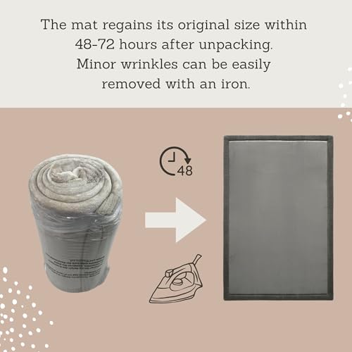 Image of Hakuna Matte CloudSoft Baby Play Mat for Floor 40 inch x 60 inch Dark Gray | Coral Velvet high-density foam Rug for Crawling & Cozy Play - Non-Slip, Water-Resistant, Easy-Care Tummy Time Mat