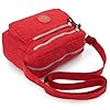 ekavale - Petit sac à bandoulière en nylon imperméable - Sac à main pour femme et fille - Crossbody Bag - Sac à bandoulière léger, rouge, Small #1