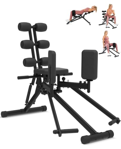 Kalamera Máquina aductora de abductor de cadera, glúteo 3 en 1, entrenador de muslo interior y exterior, estirador de espalda, equipo compacto de gimnasio en casa con bandas de resistencia ajustables Kalamera Máquina aductora de abductor de cadera, glúteo 3 en 1, entrenador de muslo interior y exterior, estirador de espalda, equipo compacto de gimnasio en casa con bandas de resistencia ajustables
