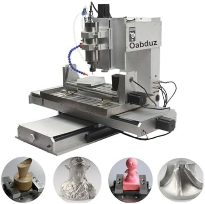 Oabduz HY-6040 5 Axis CNC Router Engraving Machine 2200W Spindle Water Cooling for Ball Screw, Wood, Aluminum, Copper, Metal Milling US STOCK