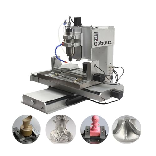 Oabduz HY-6040 5 Axis CNC Router Engraving Machine 2200W Spindle Water Cooling for Ball Screw, Wood, Aluminum, Copper, Metal Milling US STOCK