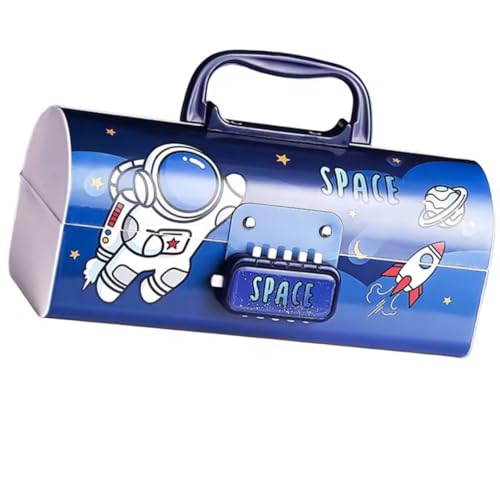 Image of Storio Space Theme Pencil Box for Kids, Kids Pen & Pencil Box Suitcase Style Password Lock Pencil Case,Multi-Layer Pencil Box for Kids,Boys,Girls,Stationary Organizer Case,Return Gift