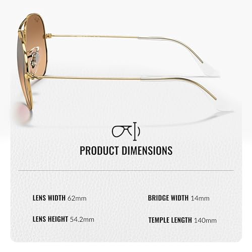Image of Ray-Ban RB3025 AVIATOR GRADIENT Pilot Shaped Sunglasses for Men & Women with Official RAYBAN Eyewear Kit