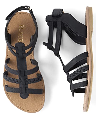 The Children's Place Toddler Girls Gladiator Sandals, Black, 10 #TOP2