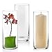 Set of 3 Glass Cylinder Vases 10 Inch Tall - Multi-use: Pillar Candle, Floating Candles Holders or Flower Vase – Perfect as a Wedding Centerpieces