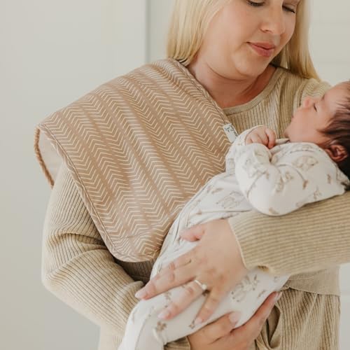 Image of Copper Pearl Premium Baby Burp Cloths - 3-Pack Large Cotton Burp Cloths, Extra Soft Spit Up Rags with 3 Absorbent Layers, Perfect for Baby Boy and Baby Girl Gifts