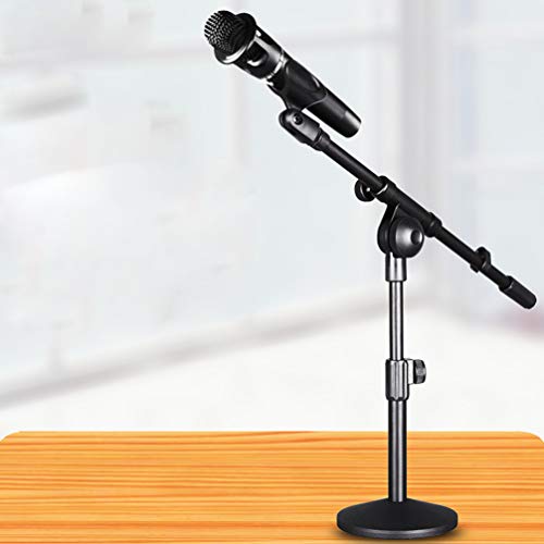 Milisten Desk Mic Arm Stand Adjustable Mic Bracket Tabletop Microphone Holder Streaming Broadcast Mic Mount For Meetings Lectures Online Chat Conferences Podcasts And More Desktop Accessories #TOP1