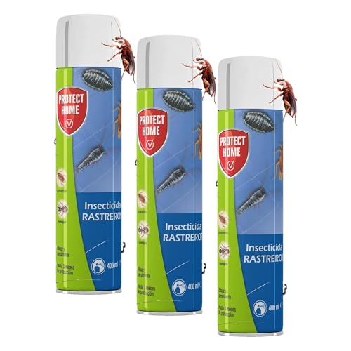 Protect Home Insecticida doméstico de acción inmediata contra cucarachas, hormigas e insectos rastreros (Paquete de 3)