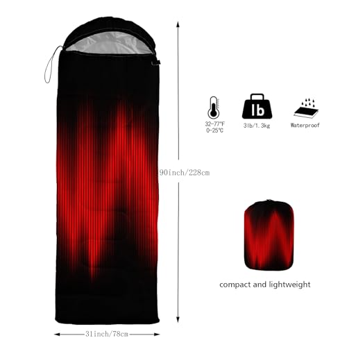 Image of QOOMO Camping Sleeping Bags,3 Season Warm & Cool Weather,Lightweight,Waterproof Sleeping Bags for Adults & Kids,Traveling,and Outdoors,Camping Gear Equipment