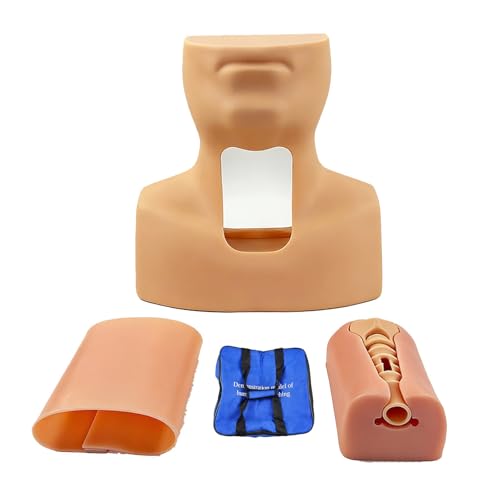Advanced Tracheostomy Simulator Manikin Model for Cricothyrotomy Training, Cartilage Tracheotomy Surgical Simulator Teaching Tool with PVC Material for Science Lab Study Practice