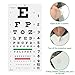 Eye Chart, Eye Exam Chart, Plastic Low Vision Eye Charts Wall Chart with Eye Occluder and Pointer, Eye Charts for Eye Exams for Doctor's OfficeSchool, Home(22x11 Inches)