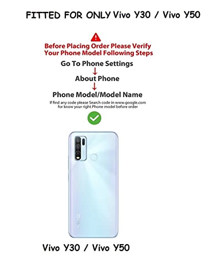 Image of COVERBLACK Rubber Silicone Back Cover for Vivo Y30 - Transparent
