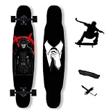 LYP Patineta Cruiser Tabla de Skate Completa de Trucos de Baile Freestyle, Tabla de Skate de 7 Capas de Arce de Doble Patada para Principiantes