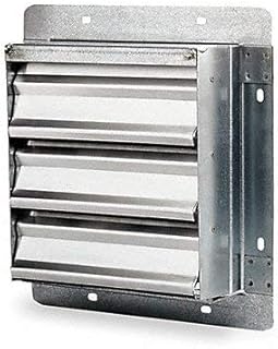 Fan Shutter,36 1/2 in,Mill Finish Alum