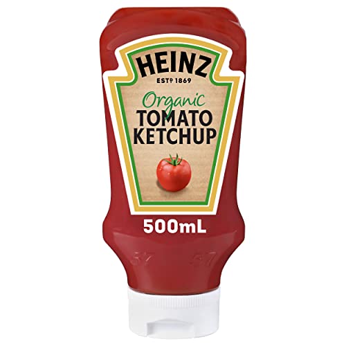 Heinz Organic Tomato Ketchup Tomato Sauce No Preservatives or Sweeteners Dipping Condiment 500ml
