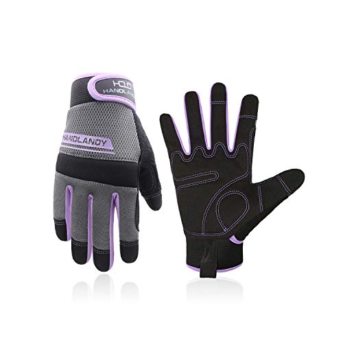 HANDLANDY Utility Work Gloves Women, Flexible Breathable Yard Work Gloves, ...
